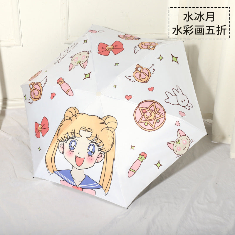 Cinnamoroll Umbrella Cartoon Fully Automatic Boys and Girls Student Foldable Portable Kids Children Safety Dual-use for Sun and Rain