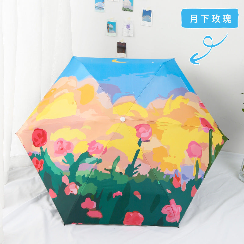 Cinnamoroll Umbrella Cartoon Fully Automatic Boys and Girls Student Foldable Portable Kids Children Safety Dual-use for Sun and Rain