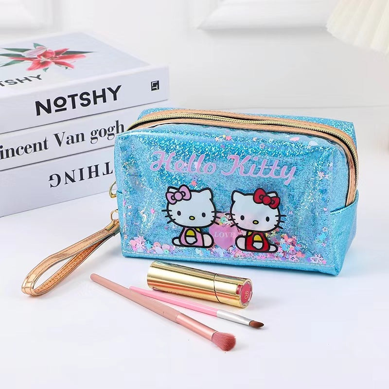 Cross-border Hot-Selling Cartoon Kitty Cat Cosmetic Bag Portable Large Capacity Cosmetic Storage Bag