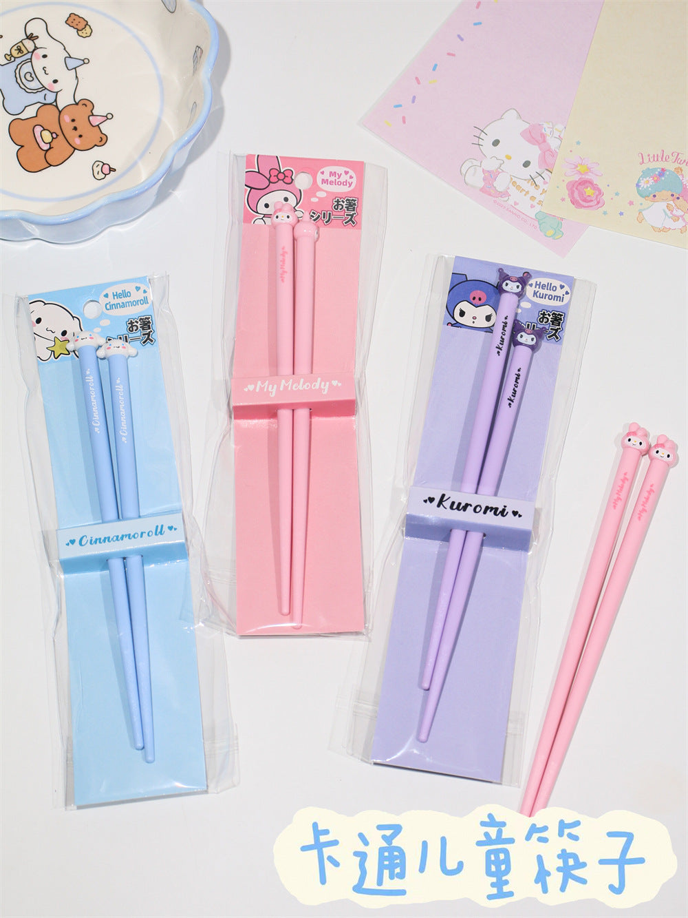 Japanese Style Cute Big Head Print Children's Chopsticks Cartoon Head Practice Chopsticks Home Use Chinese Food Family Parent Training Chopsticks
