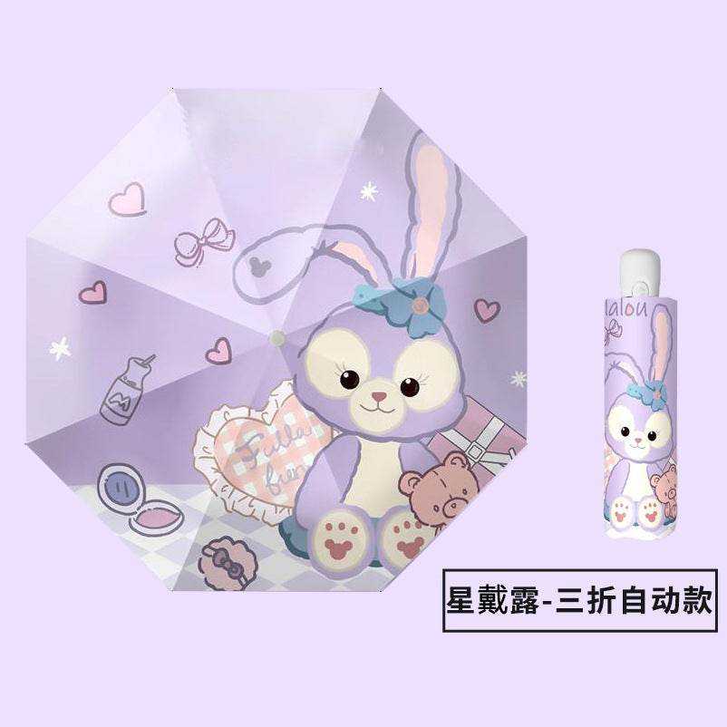 Cinnamoroll Umbrella Cartoon Fully Automatic Boys and Girls Student Foldable Portable Kids Children Safety Dual-use for Sun and Rain