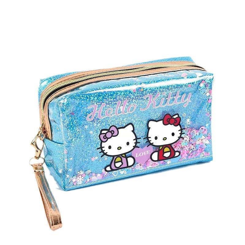 Cross-border Hot-Selling Cartoon Kitty Cat Cosmetic Bag Portable Large Capacity Cosmetic Storage Bag
