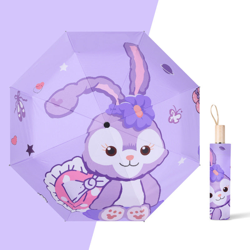 Cinnamoroll Umbrella Cartoon Fully Automatic Boys and Girls Student Foldable Portable Kids Children Safety Dual-use for Sun and Rain