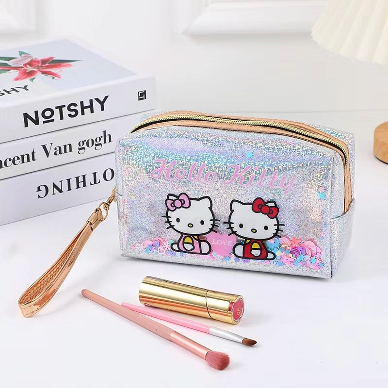 Cross-border Hot-Selling Cartoon Kitty Cat Cosmetic Bag Portable Large Capacity Cosmetic Storage Bag