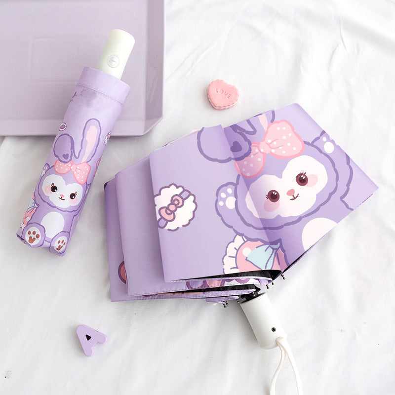 Cinnamoroll Umbrella Cartoon Fully Automatic Boys and Girls Student Foldable Portable Kids Children Safety Dual-use for Sun and Rain