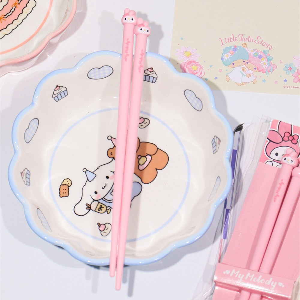 Japanese Style Cute Big Head Print Children's Chopsticks Cartoon Head Practice Chopsticks Home Use Chinese Food Family Parent Training Chopsticks