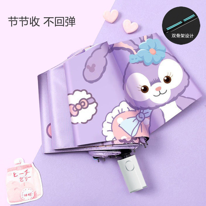 Cinnamoroll Umbrella Cartoon Fully Automatic Boys and Girls Student Foldable Portable Kids Children Safety Dual-use for Sun and Rain