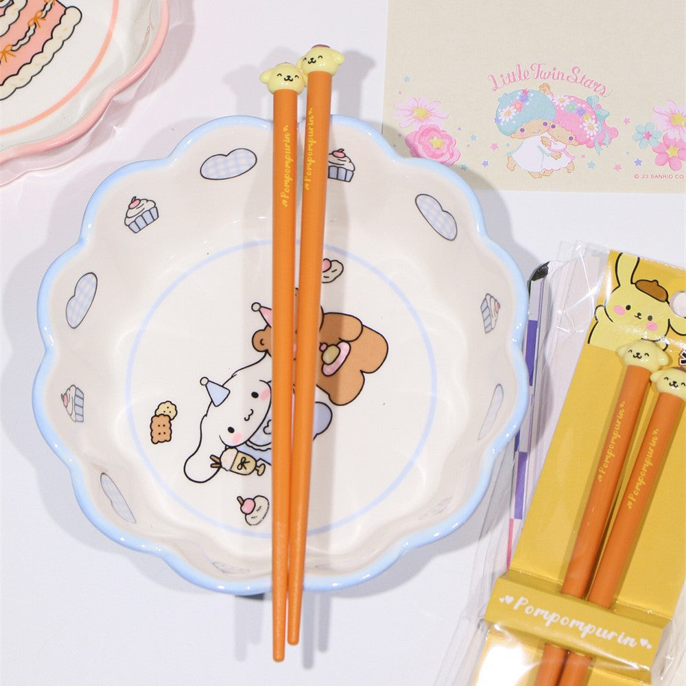 Japanese Style Cute Big Head Print Children's Chopsticks Cartoon Head Practice Chopsticks Home Use Chinese Food Family Parent Training Chopsticks
