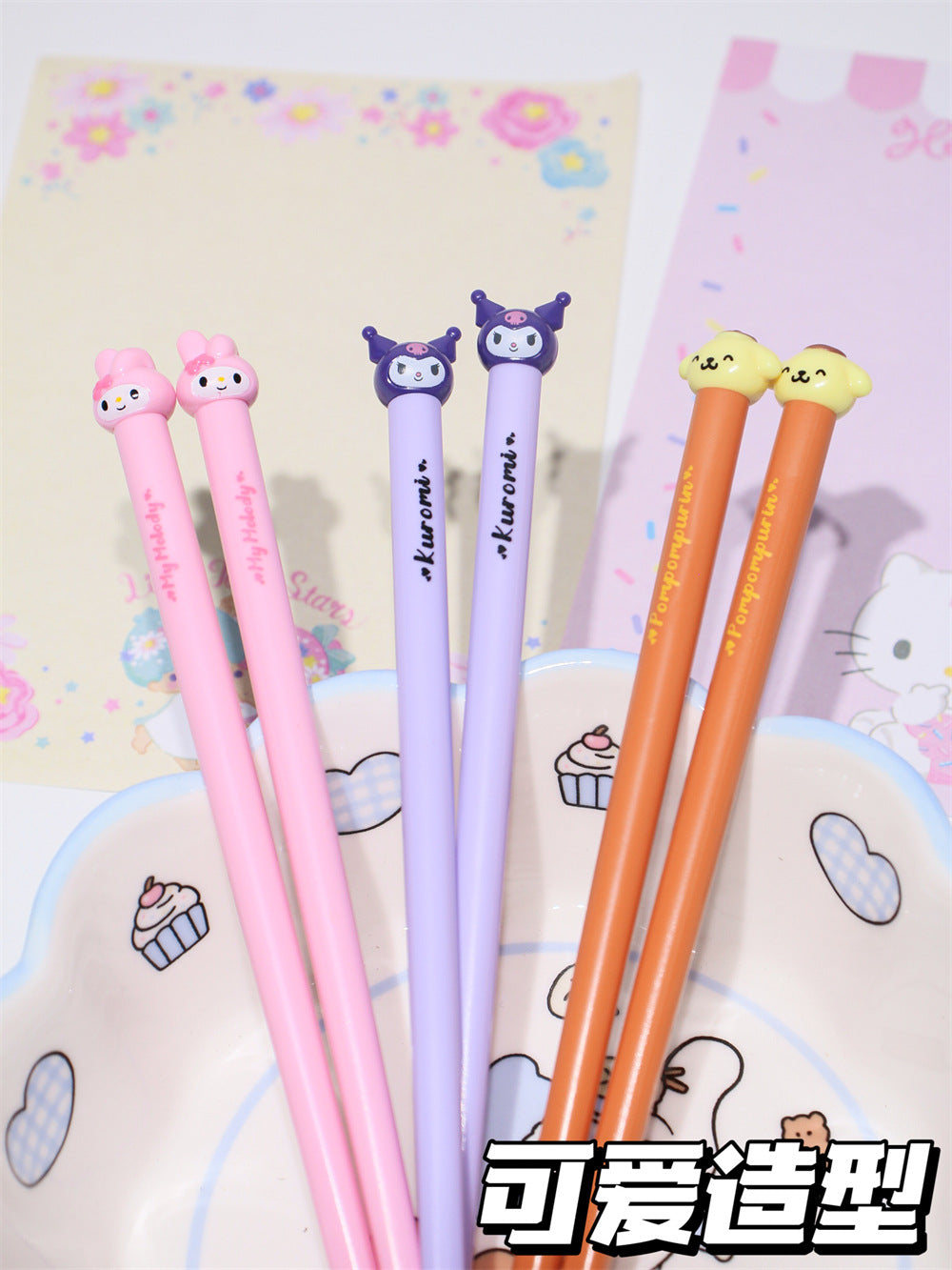 Japanese Style Cute Big Head Print Children's Chopsticks Cartoon Head Practice Chopsticks Home Use Chinese Food Family Parent Training Chopsticks