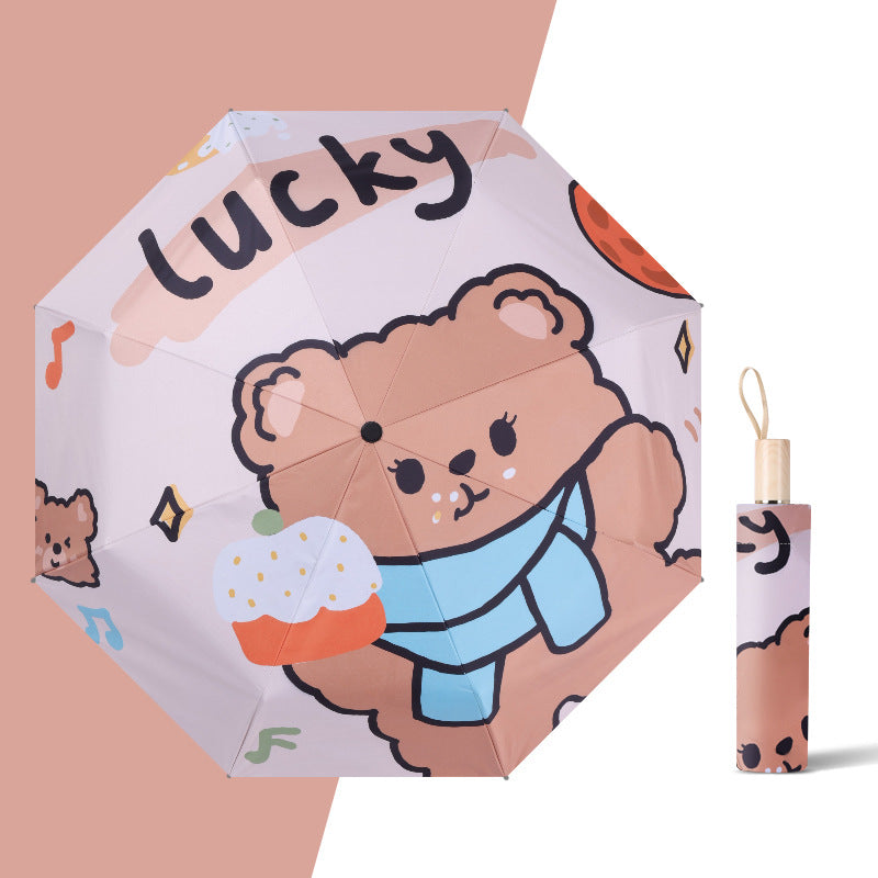 Cinnamoroll Umbrella Cartoon Fully Automatic Boys and Girls Student Foldable Portable Kids Children Safety Dual-use for Sun and Rain