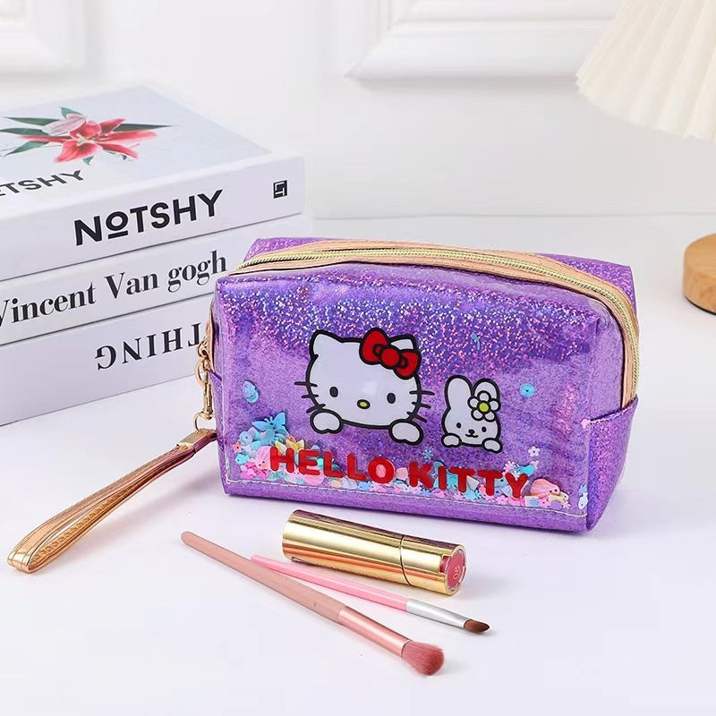 Cross-border Hot-Selling Cartoon Kitty Cat Cosmetic Bag Portable Large Capacity Cosmetic Storage Bag
