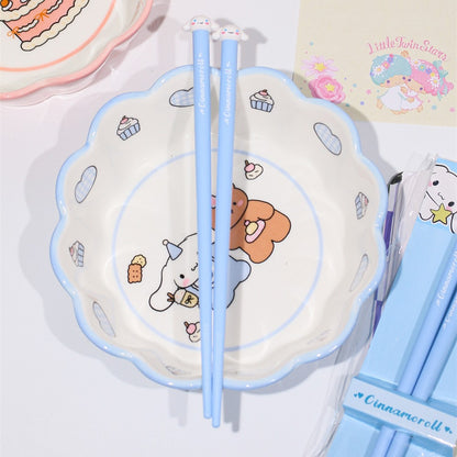 Japanese Style Cute Big Head Print Children's Chopsticks Cartoon Head Practice Chopsticks Home Use Chinese Food Family Parent Training Chopsticks