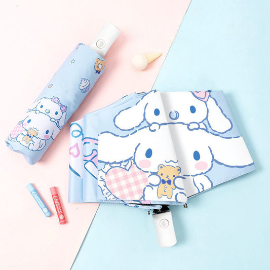 Cinnamoroll Umbrella Cartoon Fully Automatic Boys and Girls Student Foldable Portable Kids Children Safety Dual-use for Sun and Rain