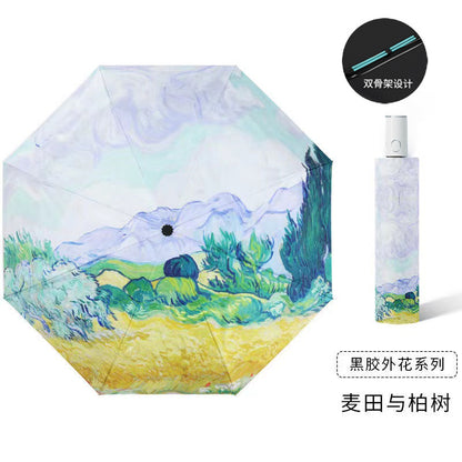 Cinnamoroll Umbrella Cartoon Fully Automatic Boys and Girls Student Foldable Portable Kids Children Safety Dual-use for Sun and Rain