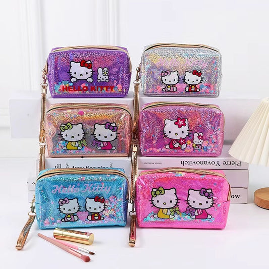 Cross-border Hot-Selling Cartoon Kitty Cat Cosmetic Bag Portable Large Capacity Cosmetic Storage Bag