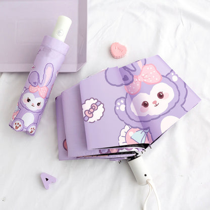 Cinnamoroll Umbrella Cartoon Fully Automatic Boys and Girls Student Foldable Portable Kids Children Safety Dual-use for Sun and Rain