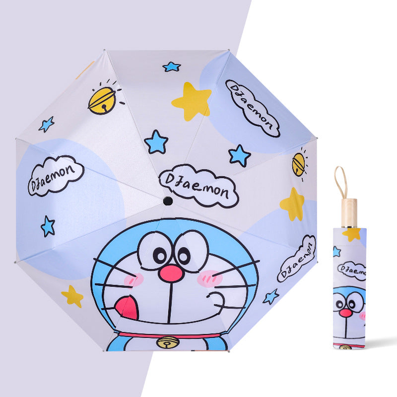 Cinnamoroll Umbrella Cartoon Fully Automatic Boys and Girls Student Foldable Portable Kids Children Safety Dual-use for Sun and Rain