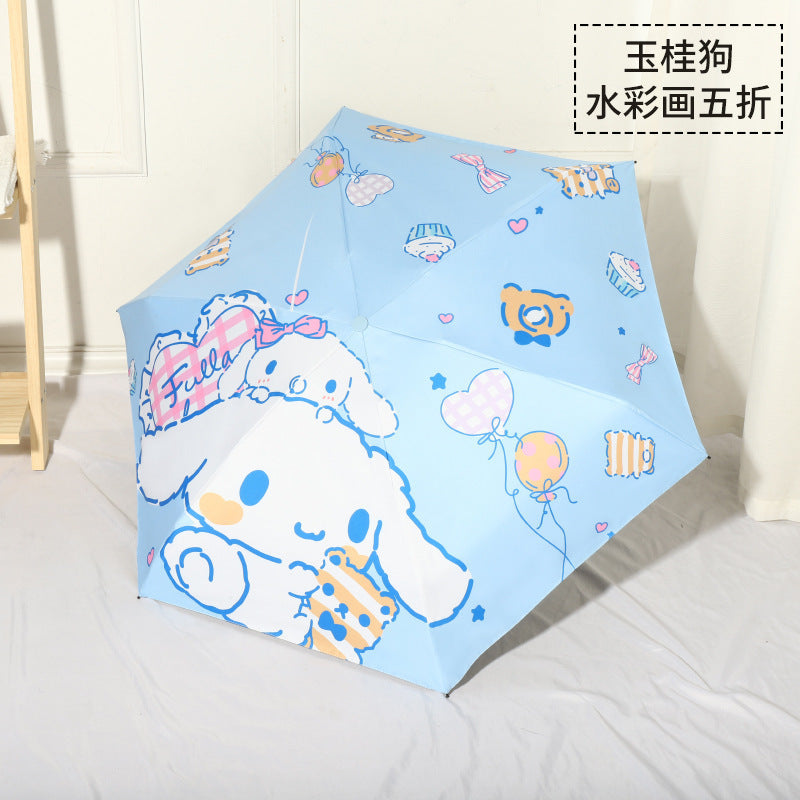 Cinnamoroll Umbrella Cartoon Fully Automatic Boys and Girls Student Foldable Portable Kids Children Safety Dual-use for Sun and Rain
