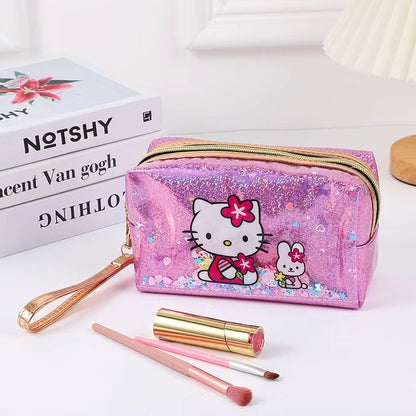 Cross-border Hot-Selling Cartoon Kitty Cat Cosmetic Bag Portable Large Capacity Cosmetic Storage Bag
